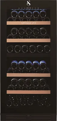 Produktbild von Swisscave Weinkühlschrank WL 355 DF,2-Zonen Weinkühlschrank,107 Flaschen