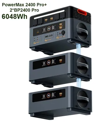 Produktbild von Tragbare Powerstation - PowerMax 2400Pro - 6048 Wh - 2400 W - LiFePO4-Akku - 220 V - EU-Steckdose - Solargenerator
