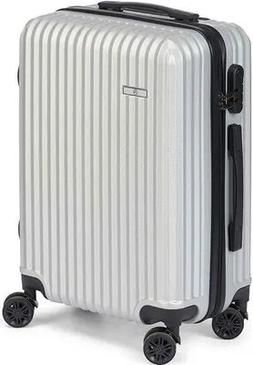 Zdjęcie produktu dla Walizka kabinowa Jasnoszara 38 x 57 x 23 cm Paski