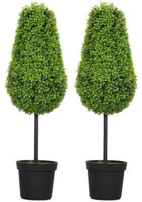 Immagine prodotto di Set di bosso artificiale, 90 cm a forma di lacrima, resistente ai raggi UV
