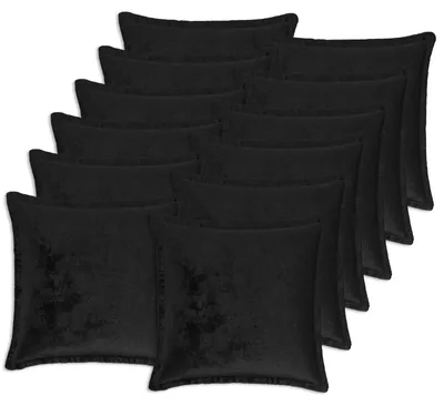 Immagine prodotto di vidaXL, copridivano 12 pezzi, modello HOUTEN, colore nero, 45 x 45 cm, in flanella