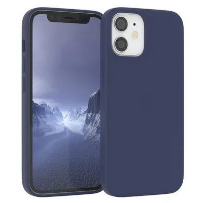 Produktbild von EAZY CASE Silikonhülle für Apple iPhone 12 Mini Silikon Backcover Schutz in Blau