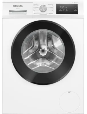 Zdjęcie produktu dla Pralka Siemens WM14N0G5, pojemność 8 kg, system AquaStop, wyświetlacz, , czarno-biała