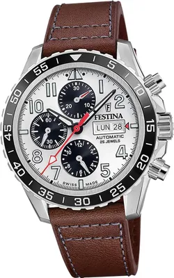 Produktbild von Festina Herrenuhr Swiss Made Armbanduhr Leder braun D2UF20056/1