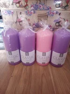Produktbild von Bartek Candles Adventskerzen 80/200 Violett+Rosa 4 Stück
