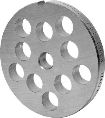 Produktbild von Fleischwolfscheibe, Lochscheibe aus Inox-Stahl Größe 22 in 14,0 mm Bohrung von WOLFCUT
