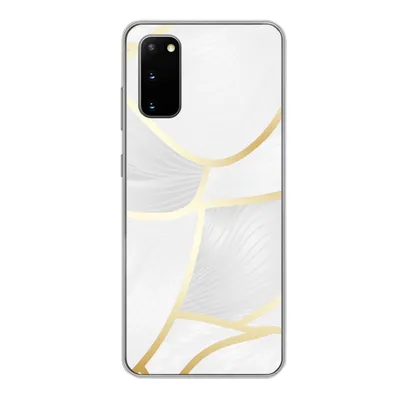 Produktbild von MuchoWow® Handyhülle Schutzhülle Hülle für Samsung Galaxy S20 Abstraktes Muster mit goldenen Linien Silikon Softcase Handy Hülle - Bild