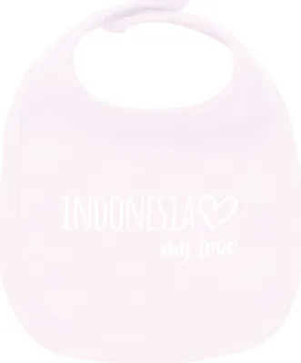 Produktbild von Huuraa Unisex Babylatz Indonesia my love Geschenk Babypink  Baumwolle Indonesia Mitbringsel