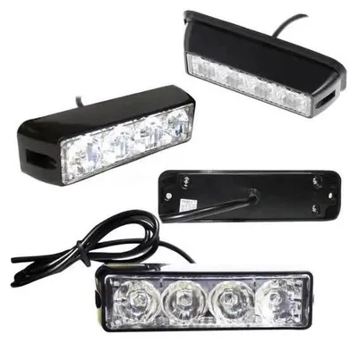 Productafbeelding van 4-LED waarschuwingslicht voor pechhulp, geel knipperlicht, pulserend