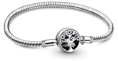 Produktbild von Gnoce Armband mit Lebensbaumverschluss GYB020-17 Edelstahl/Silber