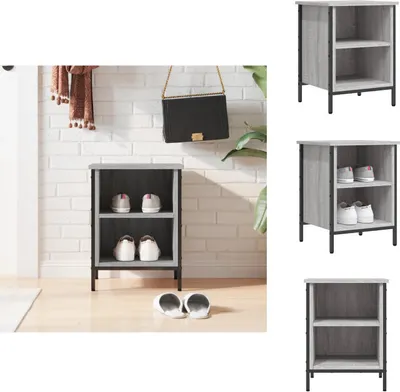 Produktbild von vidaXL Schuhregal Grau Sonoma 38x35x50 cm Holzwerkstoff -  Schuhregale & -schränke