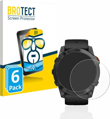 Produktbild von 6x Für Garmin Fenix 7X Pro Solar (51 mm) Schutzfolie BROTECT Displayschutz Display Schutz Folie Klar Transparent