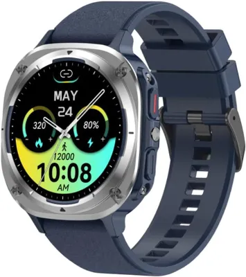 Smartwatch Herren, 1.45" AMOLED Herren mit Anrufe tätigen/Empfangen, 115+Sportmodi Fitnessuhr mit Herzfrequenz/Schrittzähler/Schlafmonitor, IP68