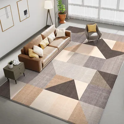 Produktbild von Moderner Teppich, 160x230 cm, waschbar und rutschfest, geeignet für Wohnzimmer und Schlafzimmer