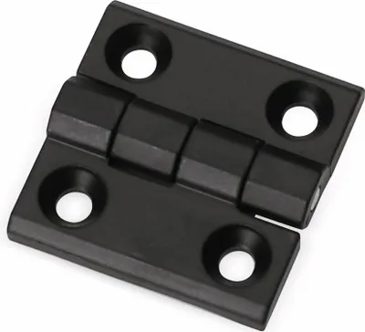 Zdjęcie produktu dla Zawias metalowy, 58x58 mm, lakierowany na czarno