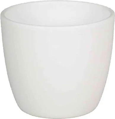 Produktbild von INNA-Glas Keramik Blumentopf, Ø8,5cm, 6,5cm, weiß - Pflanzentopf/Übertopf
