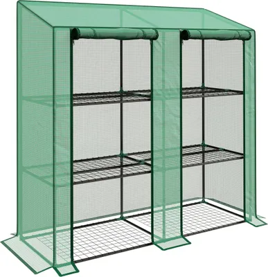 Image de Serre à 3 niveaux - Serre de jardin - étanche - 143×46×141/151 cm - vert