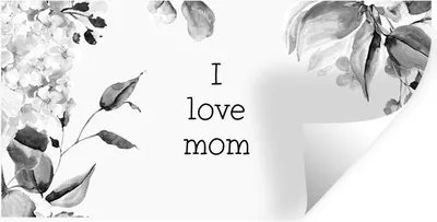 Produktbild von MuchoWow® Wandtattoo Wandsticker Wandaufkleber Sprüche - Zitate Ich liebe Mama - Muttertag - Blumen - Mutter - Schwarz und weiß 160x80 cm Selbstklebend und Repositionierbar - Sticker - Dekorfolie