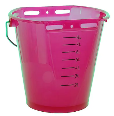 Produktbild von Kerbl Tränkeeimer rosa transparent mit Skala, ohne Zubehör 14268
