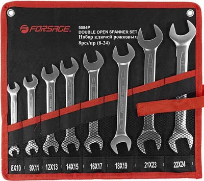 Image de Jeu de clés à fourche 8-24 mm, 8 pièces