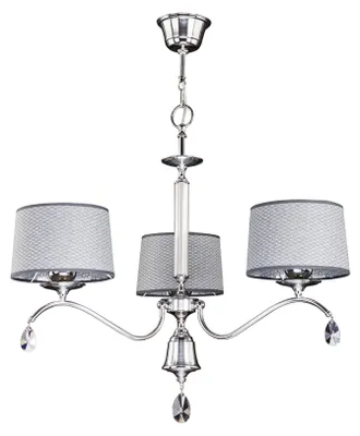 Obrázok produktu pre Závesná lampa EGIDA, chrómovo-sivá, 3xE27x40W, kov, rozmery: 80x74x74 cm, IP20, Jupiter