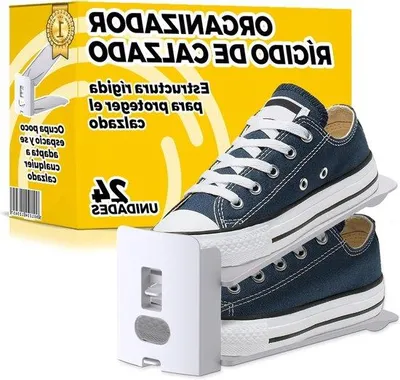 Zdjęcie produktu dla Biała półka na buty, z możliwością ustawiania jedna na drugiej, wąska, zajmująca mało miejsca, na 24 pary