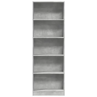 Produktbild von Bücherregal Betongrau 60x24x176 cm Holzwerkstoff