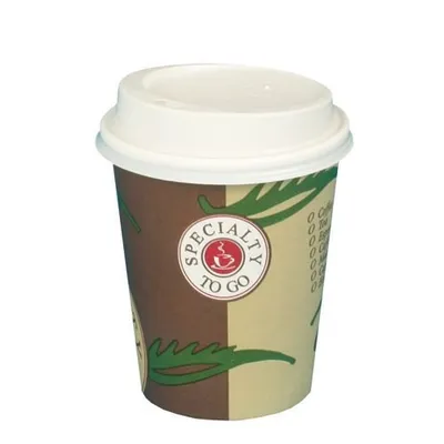 Produktbild von Trinkbecher, Pappe mit Deckel, PS "To Go" 0,2 l Ø 8 cm · 9,1 cm