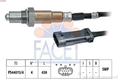 Produktbild von FACET Lambdasonde für RENAULT Clio III Schrägheck (BR0/1, CR0/1) Beheizt Planarsonde 450mm 10.7594