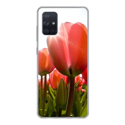 Produktbild von MuchoWow® Handyhülle Schutzhülle Hülle für Samsung Galaxy A51 Blumen - Tulpen - Sonne Silikon Softcase Handy Hülle - Schutzabdeckung
