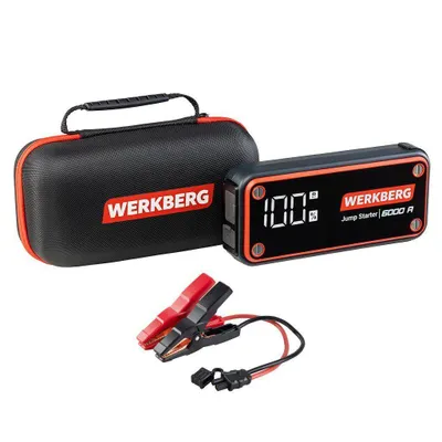 Zdjęcie produktu dla Urządzenie rozruchowe powerbank booster WERKBERG AL009 3000A/6000A 36000mAh 12V