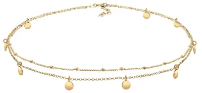 Produktbild von Elli Halskette Damen Choker Kugel Layer Look Plättchen 925 Silber