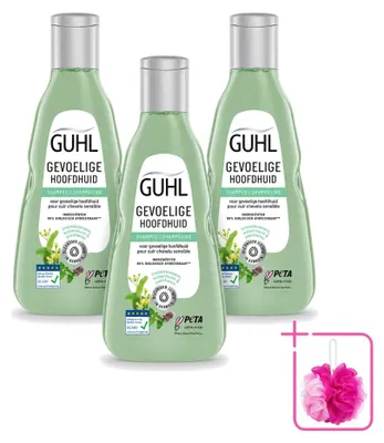 Obrázok produktu pre 3 x Šampon Guhl pre citlivú pokožku hlavy - 250 ml - Balenie s 3 kusmi