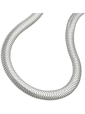Produktbild von Kette 6x2mm flache Schlangenkette glänzend Silber 925 50cm silber 6x2mm