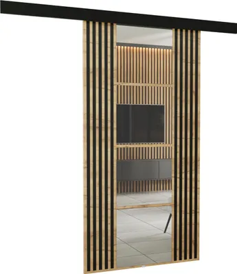 Produktbild von KIER FURNITURE Wandschiebetüren mit Spiegeln EMPI 100 - 106x205x1,6 cm - Eiche Craft Golden