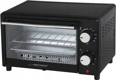 Obrázek produktu pro Esperanza Calzone Mini Trouba 10L 900W Černá Časovač 250°C Sada Příslušenství