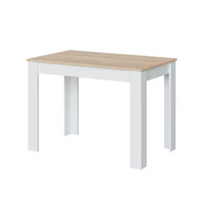 Produktbild von Küchentisch >Cloe< in Artik-Weiß/Kanada-Eiche - 109x78x67 (BxHxT)