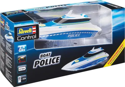 Produktbild von Revell Control RC Polizei Boot I Ferngesteuertes Boot | ab 8 Jahren I mit eingebautem Li-Ion Akku und Pistolen-Fernsteuerung I moderne 2,4 GHz Fernsteuerungstechnik