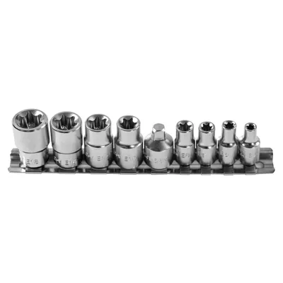 Produktbild von Hogert Technik Steckschlüsselsatz HT1A884 Chrom-Vanadium-Stahl 309g