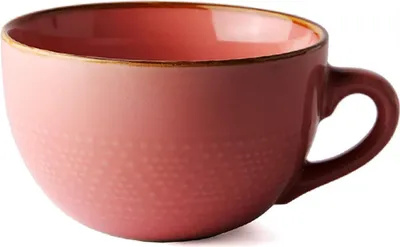 Zdjęcie produktu dla Duży różowy kubek ceramiczny 700ml - Kubek do kawy z uchwytem