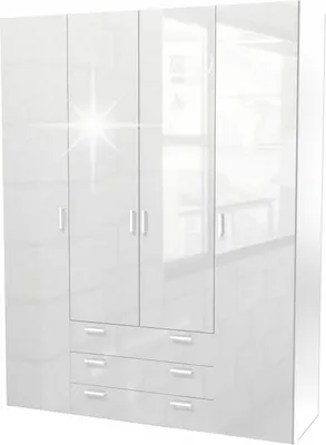 Produktbild von Kondela Kleiderschrank Gwen 70429 4D - Weiß Hochglanz