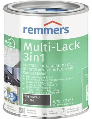 Produktbild von Remmers Multi-Lack 3in1 eisengrau 750 ml