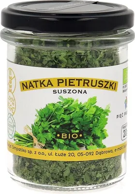 NATKA PIETRUSZKI SUSZONA BEZGLUTENOWA BIO 20 g - PIĘĆ PRZEMIAN