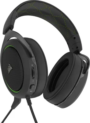 Produktbild von Corsair HS50 PRO STEREO, Kabelgebunden, Gaming, 20 - 20000 Hz, 325 g, Kopfhörer, Schwarz, Grün