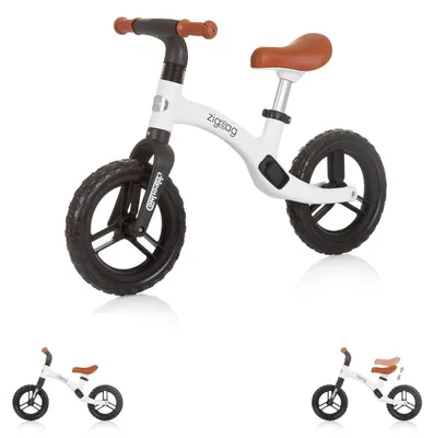 Immagine prodotto di Chipolino balance bike Zig Zag 12 pollici, sella regolabile in altezza pneumatici EVA da 3 anni bianco