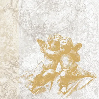 Produktbild von Servietten 33x33 cm - Classic angels gold
