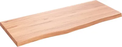 Produktbild von vidaXL Tischplatte Hellbraun 100x40x(2-4)cm Massivholz Eiche Behandelt
