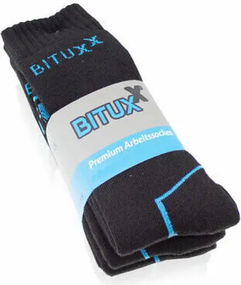 Produktbild von Bituxx 3 Paar Full Freizeit & Arbeitssocken Schwarz 43-46 MS-18332