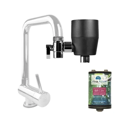 Produktbild von rivaALVA-S Jova Wasserfilter am Wasserhahn - Schwarz
