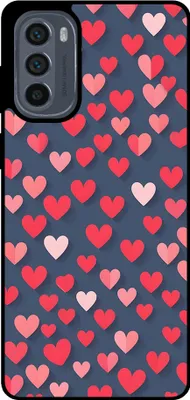 Produktbild von Smartphonica Telefon Fall passt Motorola Moto G62 5G mit rosa und roten Herzen Impressum - TPU Backcover Fall mit rosa und roten Herzen Design